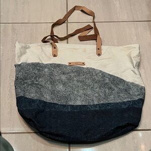 Mint Women's Bag in Cream, Gray, and Blue